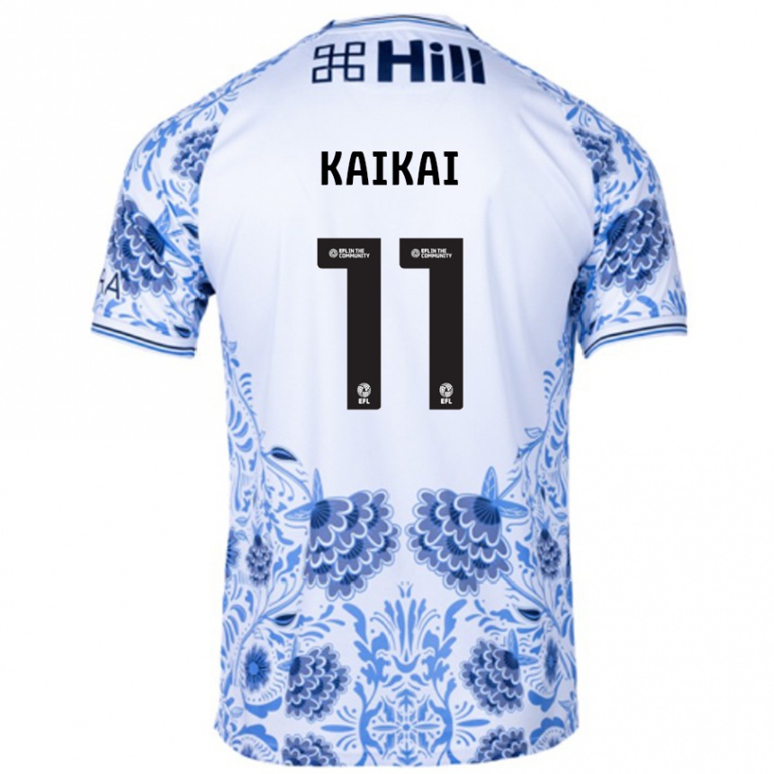 Vyrai Sullay Kaikai #11 Balta Mėlyna Išvykos Marškinėliai 2024/25 T-Shirt