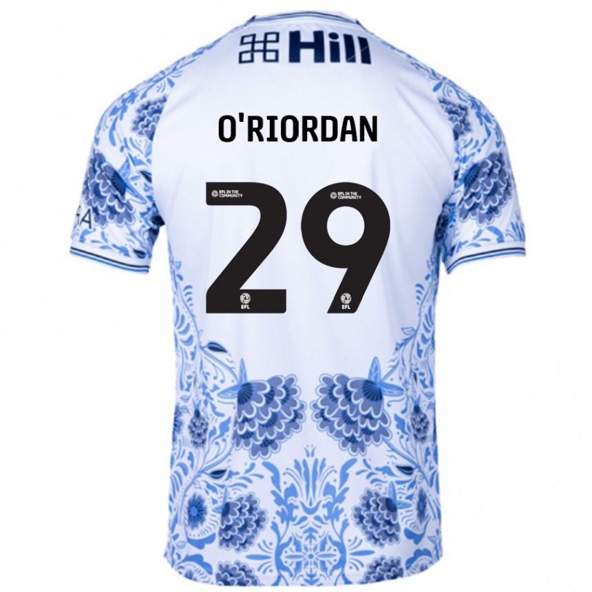 Vyrai Connor O'riordan #29 Balta Mėlyna Išvykos Marškinėliai 2024/25 T-Shirt