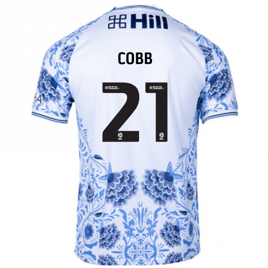 Vyrai Serena Cobb #21 Balta Mėlyna Išvykos Marškinėliai 2024/25 T-Shirt