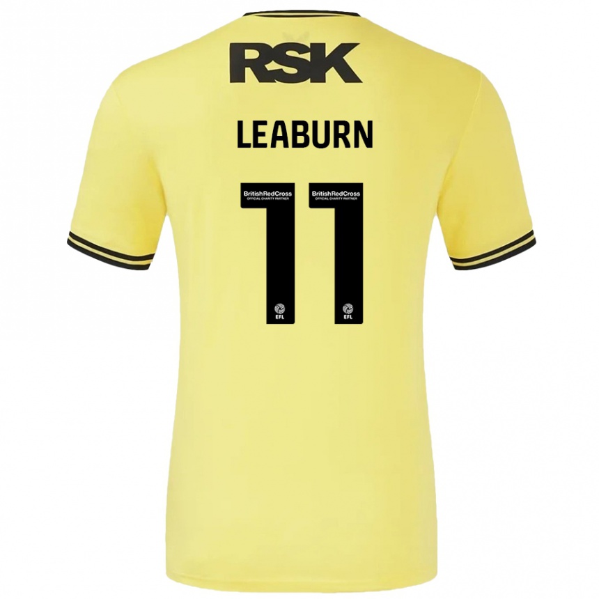 Vyrai Miles Leaburn #11 Geltona Juoda Išvykos Marškinėliai 2024/25 T-Shirt