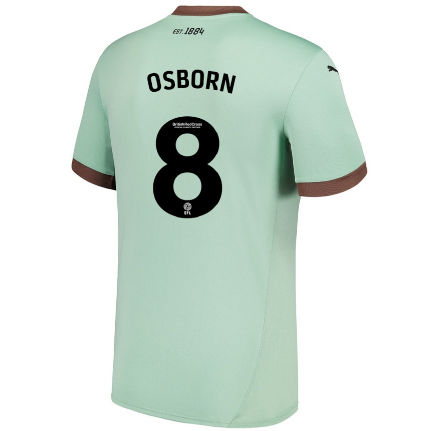 Vyrai Ben Osborn #8 Šviesiai Žalia Išvykos Marškinėliai 2024/25 T-Shirt