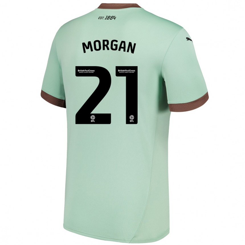 Vyrai Sarah Morgan #21 Šviesiai Žalia Išvykos Marškinėliai 2024/25 T-Shirt