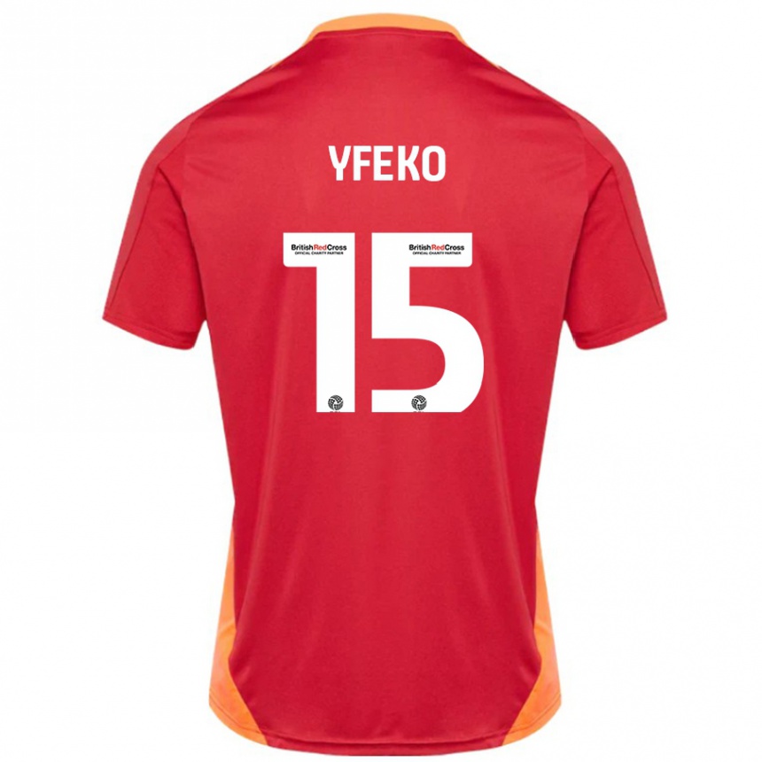 Vyrai Johnly Yfeko #15 Mėlyna Nebalta Išvykos Marškinėliai 2024/25 T-Shirt