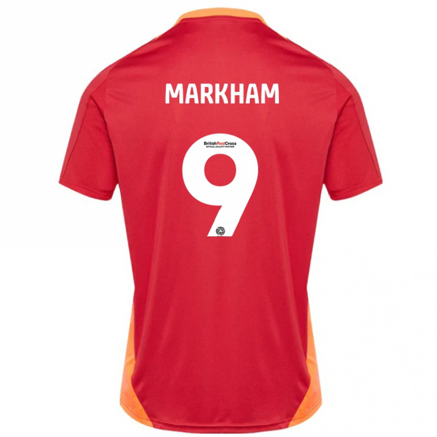 Vyrai Jenna Markham #9 Mėlyna Nebalta Išvykos Marškinėliai 2024/25 T-Shirt