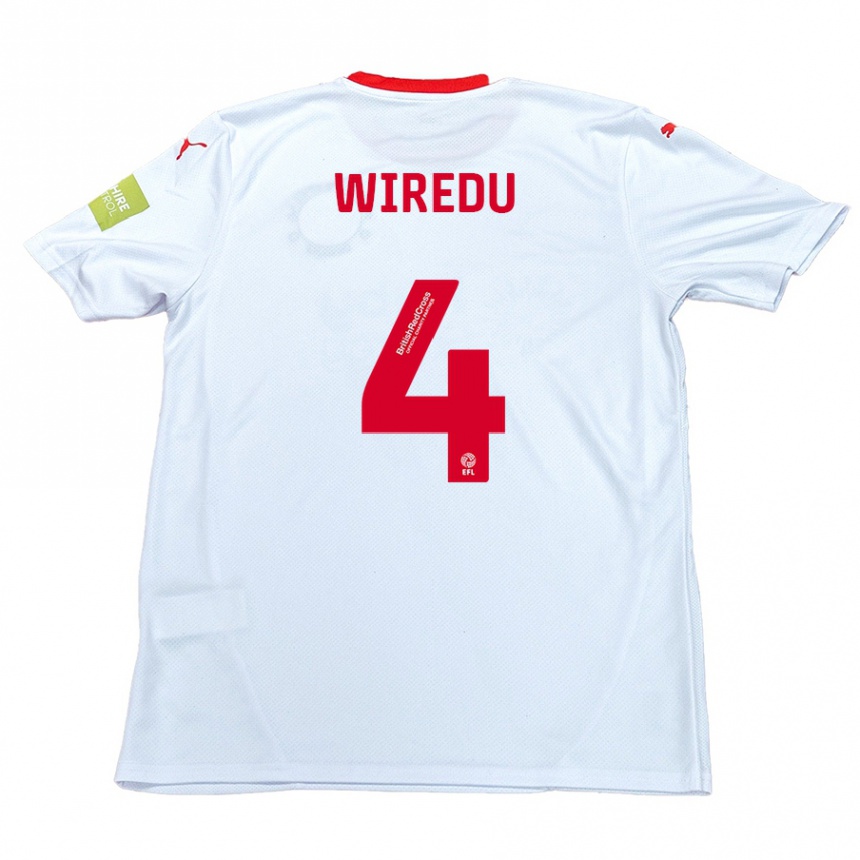 Vyrai Brendan Wiredu #4 Baltas Išvykos Marškinėliai 2024/25 T-Shirt