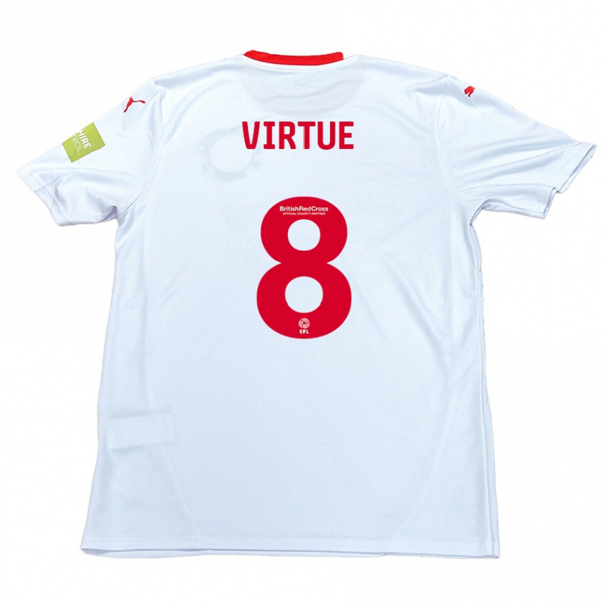 Vyrai Matty Virtue #8 Baltas Išvykos Marškinėliai 2024/25 T-Shirt