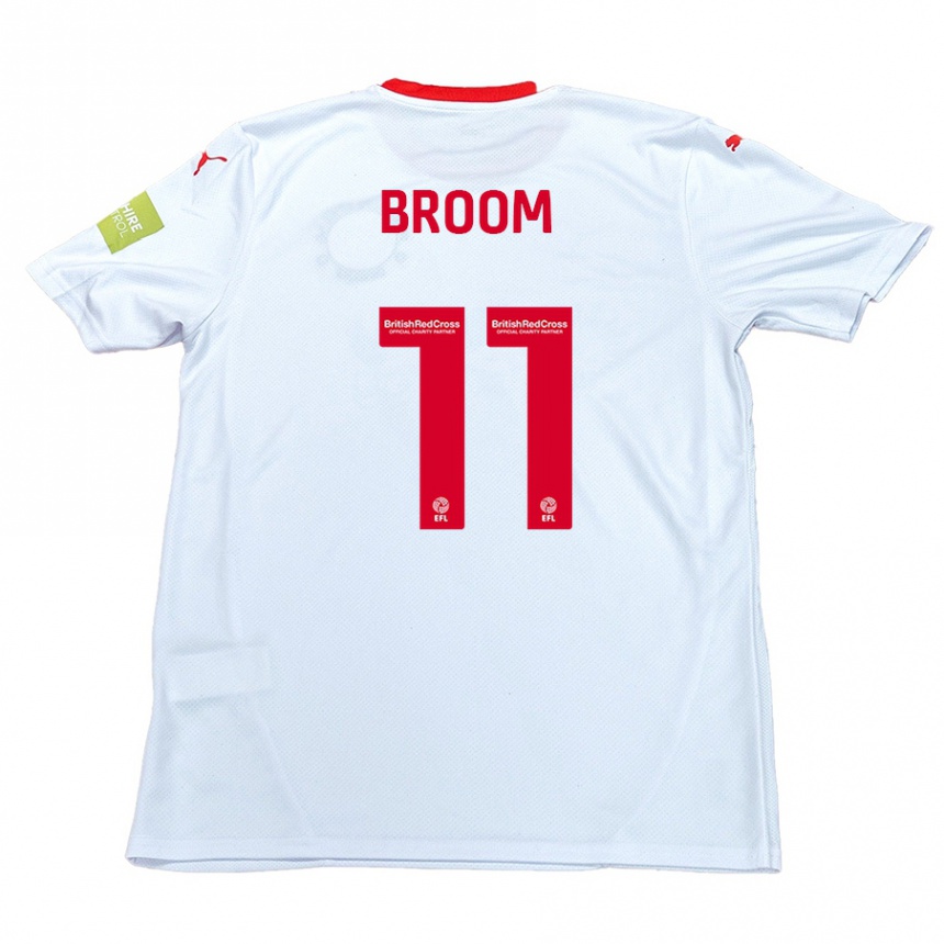 Vyrai Ryan Broom #11 Baltas Išvykos Marškinėliai 2024/25 T-Shirt