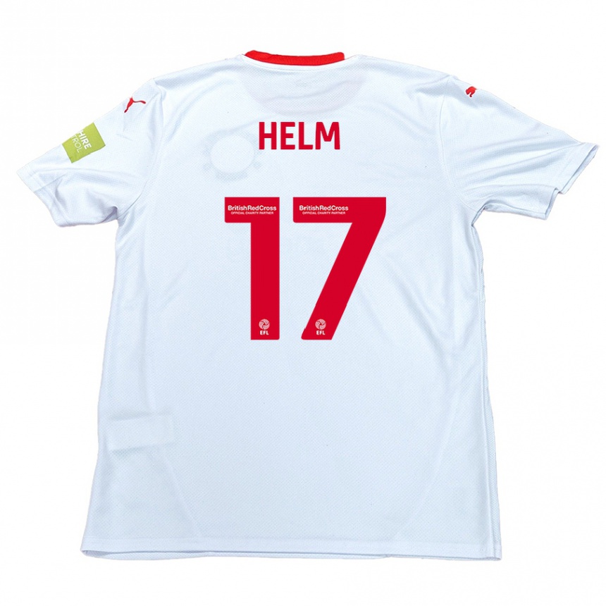 Vyrai Mark Helm #17 Baltas Išvykos Marškinėliai 2024/25 T-Shirt