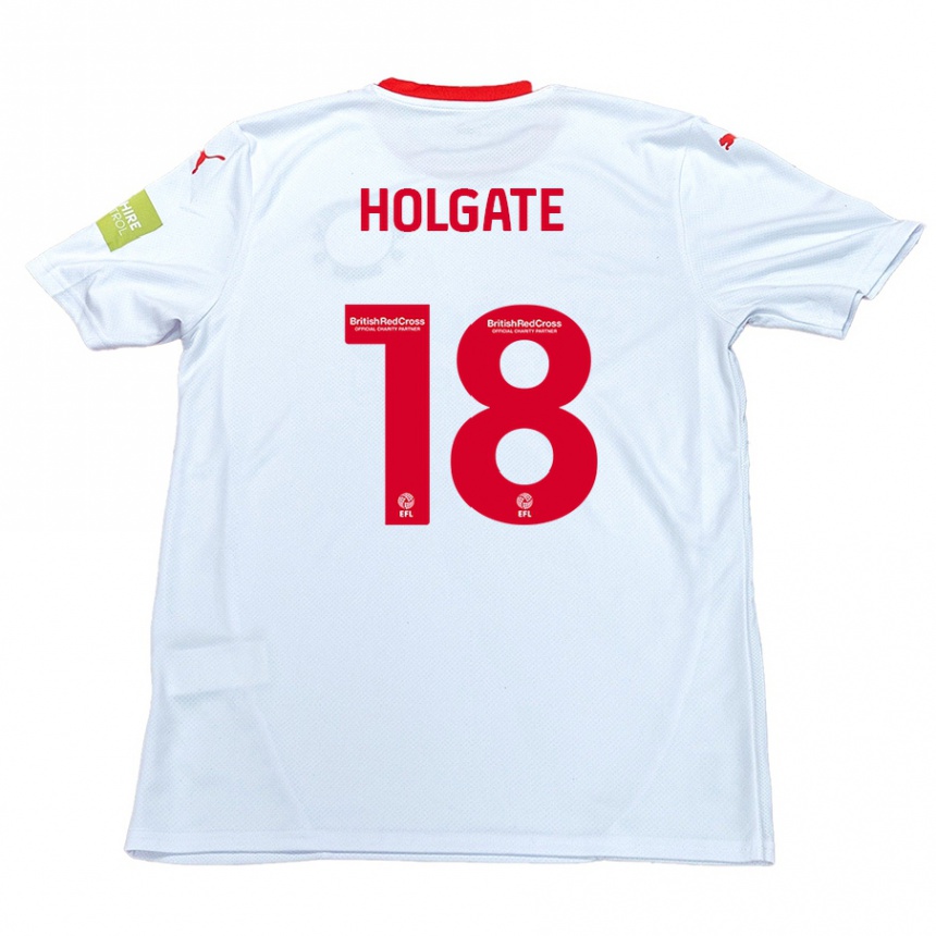 Vyrai Harrison Holgate #18 Baltas Išvykos Marškinėliai 2024/25 T-Shirt