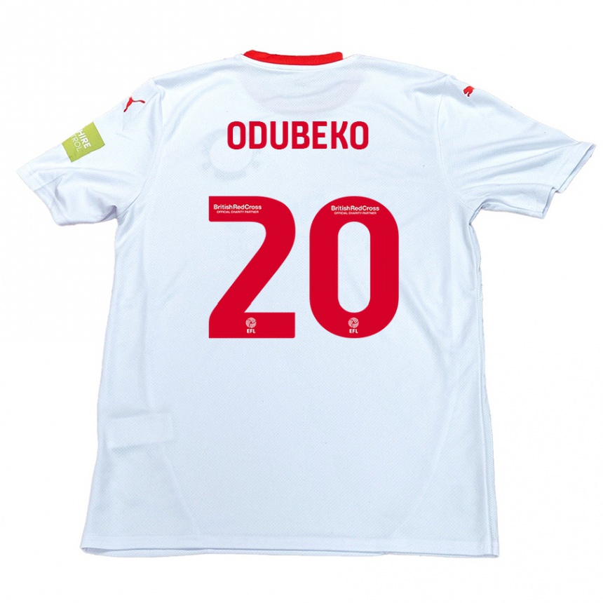 Vyrai Mipo Odubeko #20 Baltas Išvykos Marškinėliai 2024/25 T-Shirt