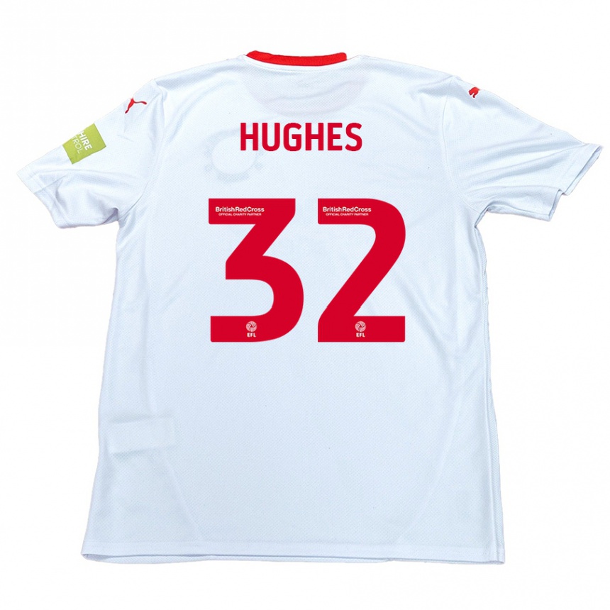 Vyrai Kayden Hughes #32 Baltas Išvykos Marškinėliai 2024/25 T-Shirt