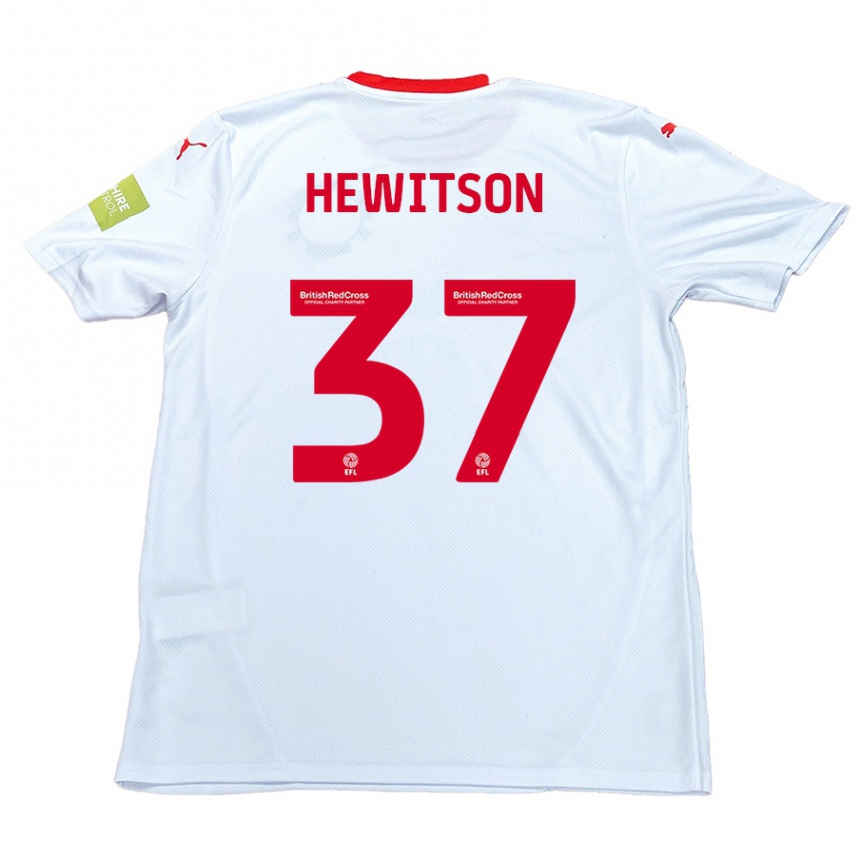 Vyrai Luke Hewitson #37 Baltas Išvykos Marškinėliai 2024/25 T-Shirt