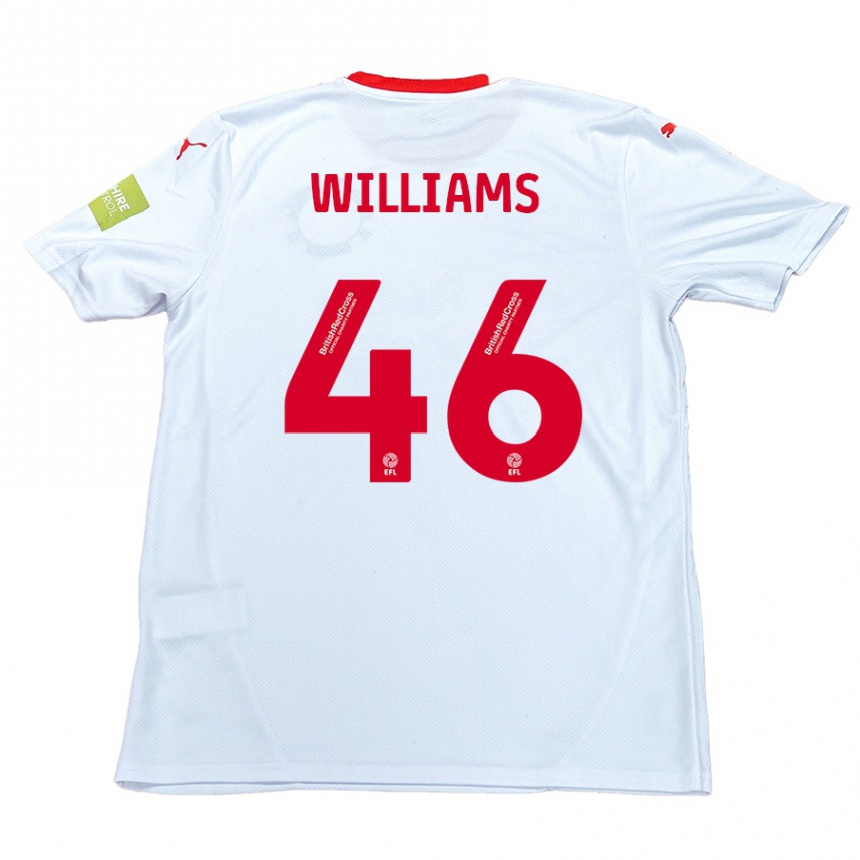 Vyrai Theo Williams #46 Baltas Išvykos Marškinėliai 2024/25 T-Shirt