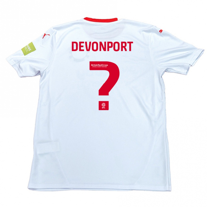 Vyrai Owen Devonport #0 Baltas Išvykos Marškinėliai 2024/25 T-Shirt