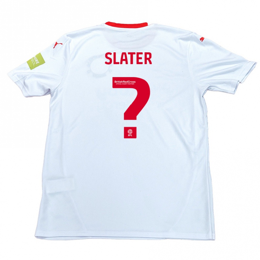 Vyrai Adham Slater #0 Baltas Išvykos Marškinėliai 2024/25 T-Shirt