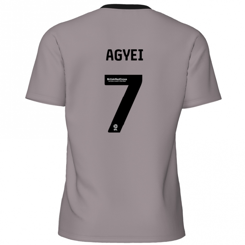 Vyrai Dan Agyei #7 Pilka Išvykos Marškinėliai 2024/25 T-Shirt