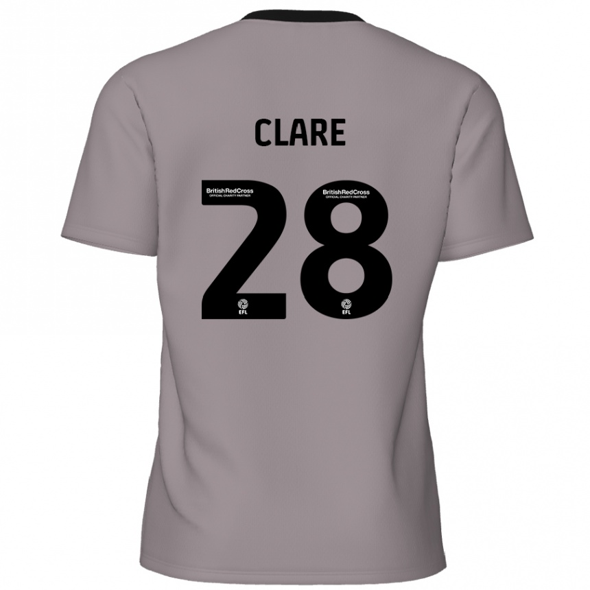 Vyrai Sean Clare #28 Pilka Išvykos Marškinėliai 2024/25 T-Shirt