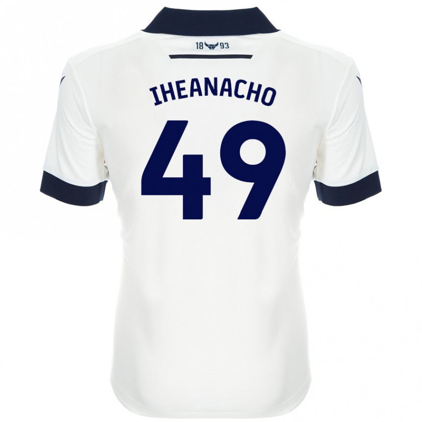 Vyrai Josh Iheanacho #49 Balta Tamsiai Mėlyna Išvykos Marškinėliai 2024/25 T-Shirt