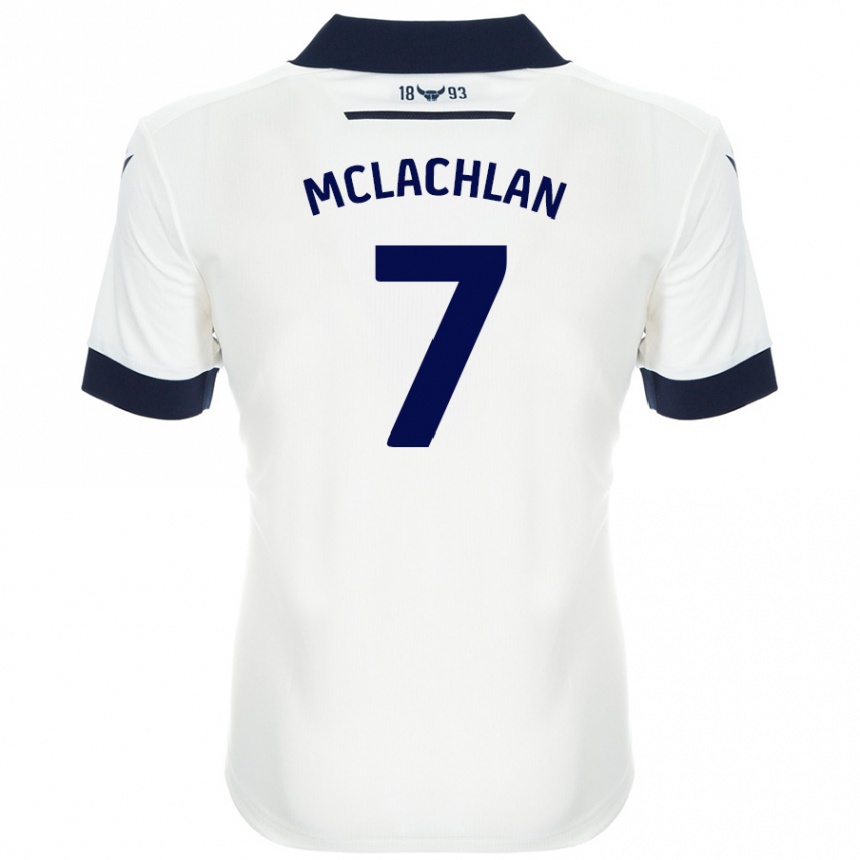 Vyrai Daisy Mclachlan #7 Balta Tamsiai Mėlyna Išvykos Marškinėliai 2024/25 T-Shirt