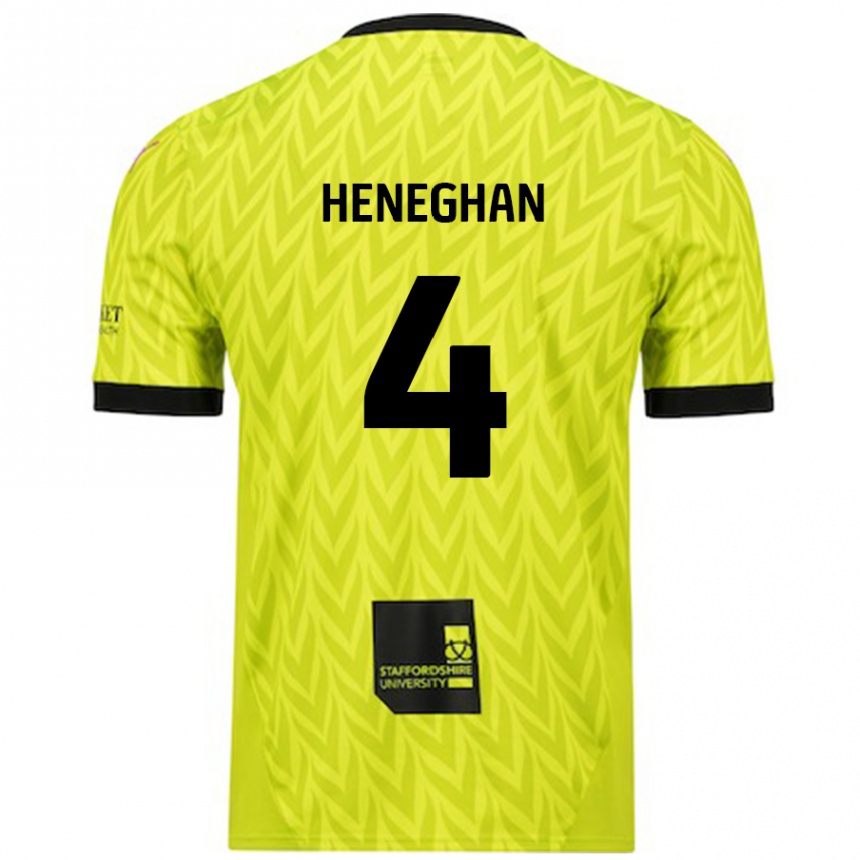 Vyrai Ben Heneghan #4 Fluorescencinė Žalia Išvykos Marškinėliai 2024/25 T-Shirt