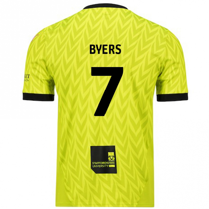 Vyrai George Byers #7 Fluorescencinė Žalia Išvykos Marškinėliai 2024/25 T-Shirt