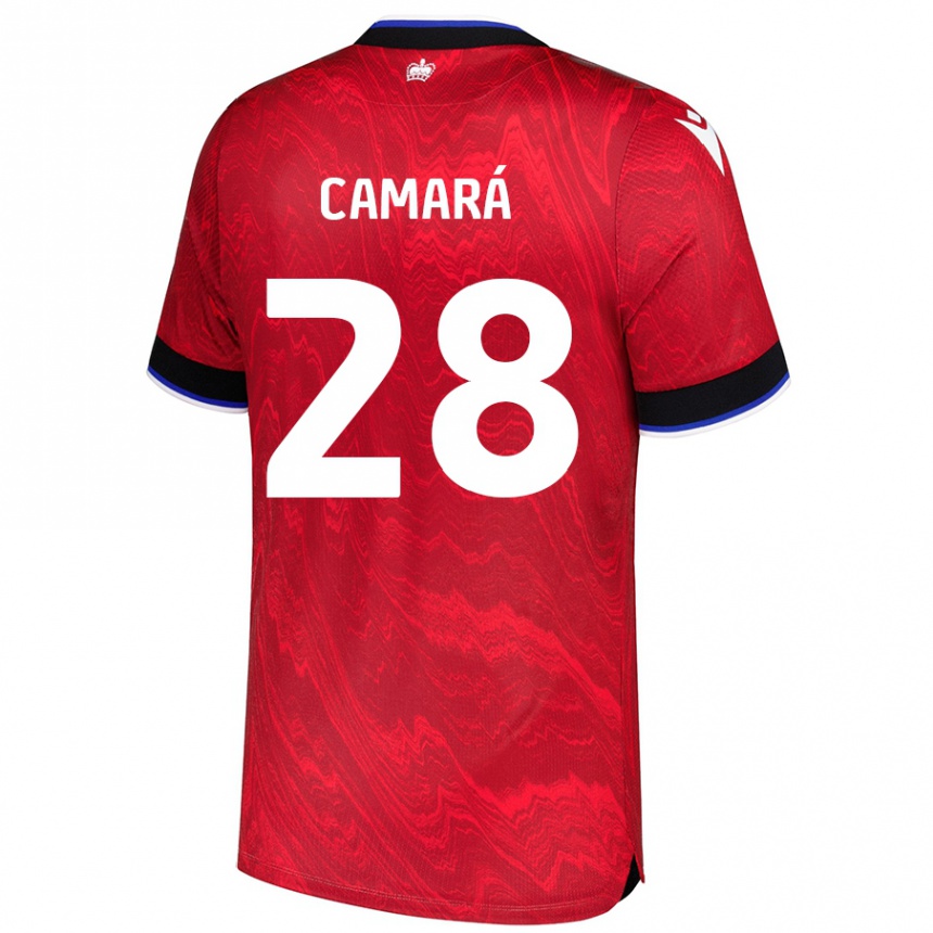 Vyrai Mamadi Camará #28 Raudona Juoda Išvykos Marškinėliai 2024/25 T-Shirt