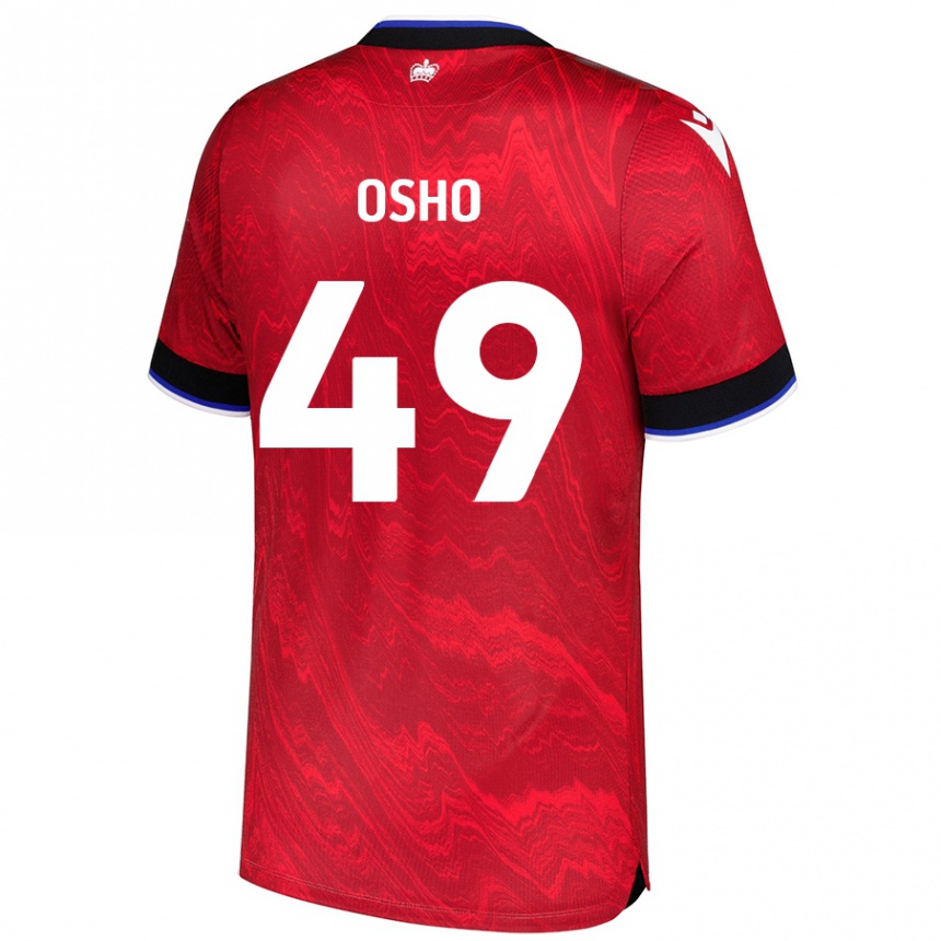 Vyrai Emmanuel Osho #49 Raudona Juoda Išvykos Marškinėliai 2024/25 T-Shirt