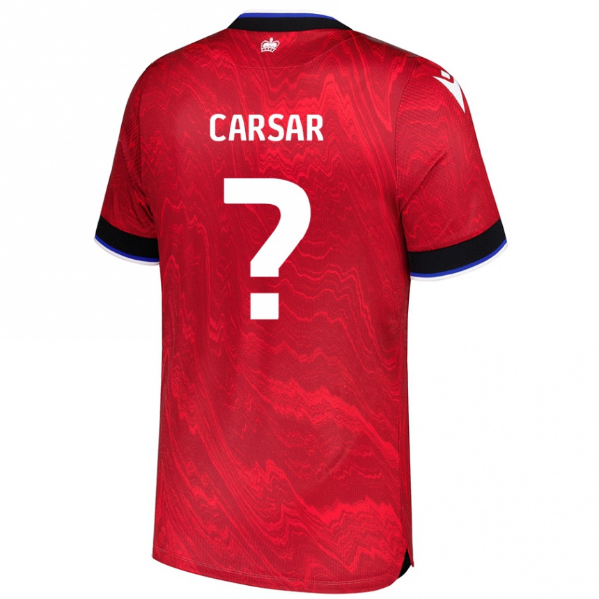 Vyrai Malachi Carsar #0 Raudona Juoda Išvykos Marškinėliai 2024/25 T-Shirt