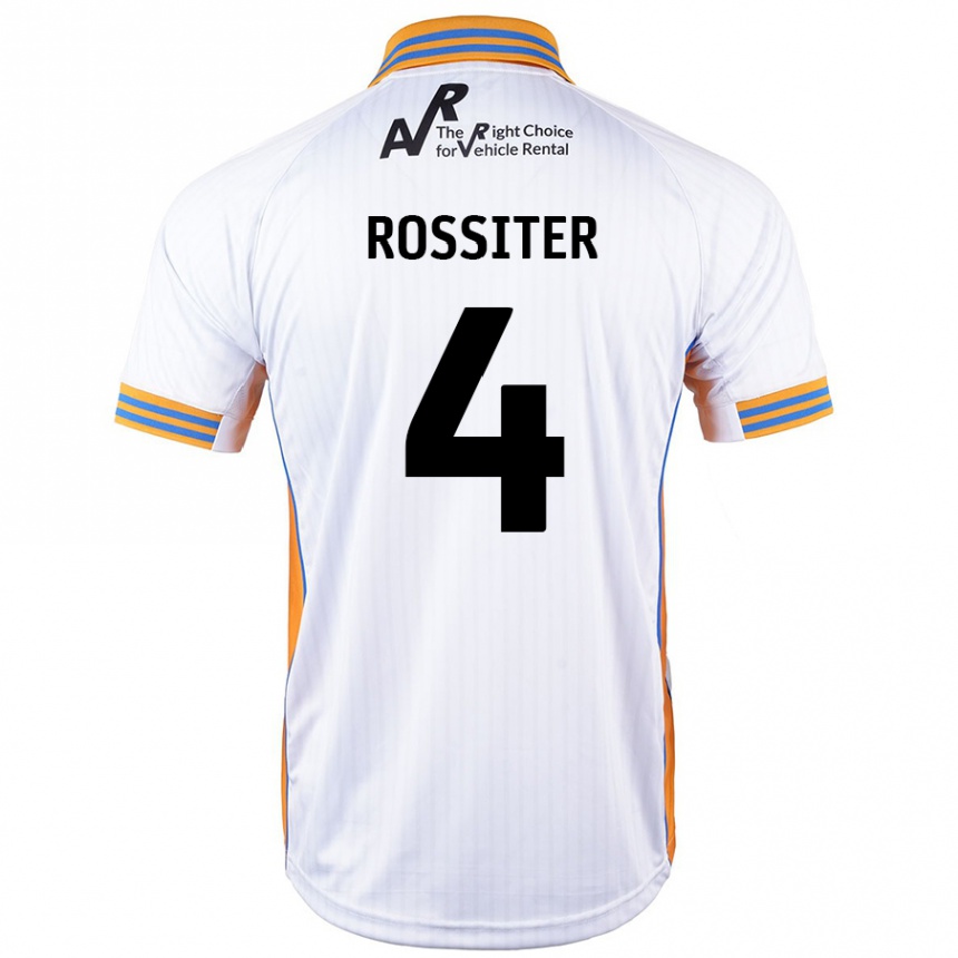 Vyrai Jordan Rossiter #4 Baltas Išvykos Marškinėliai 2024/25 T-Shirt