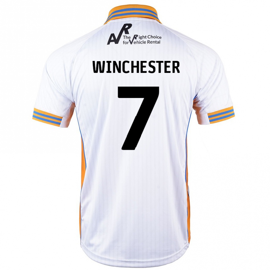 Vyrai Carl Winchester #7 Baltas Išvykos Marškinėliai 2024/25 T-Shirt