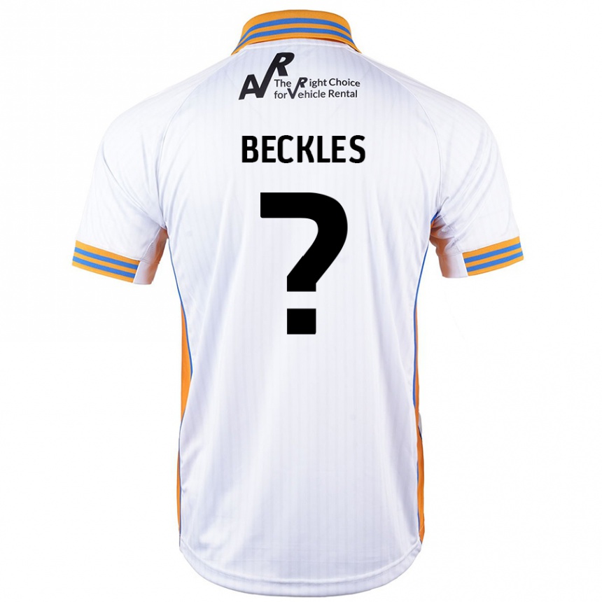 Vyrai Frankie Beckles #0 Baltas Išvykos Marškinėliai 2024/25 T-Shirt