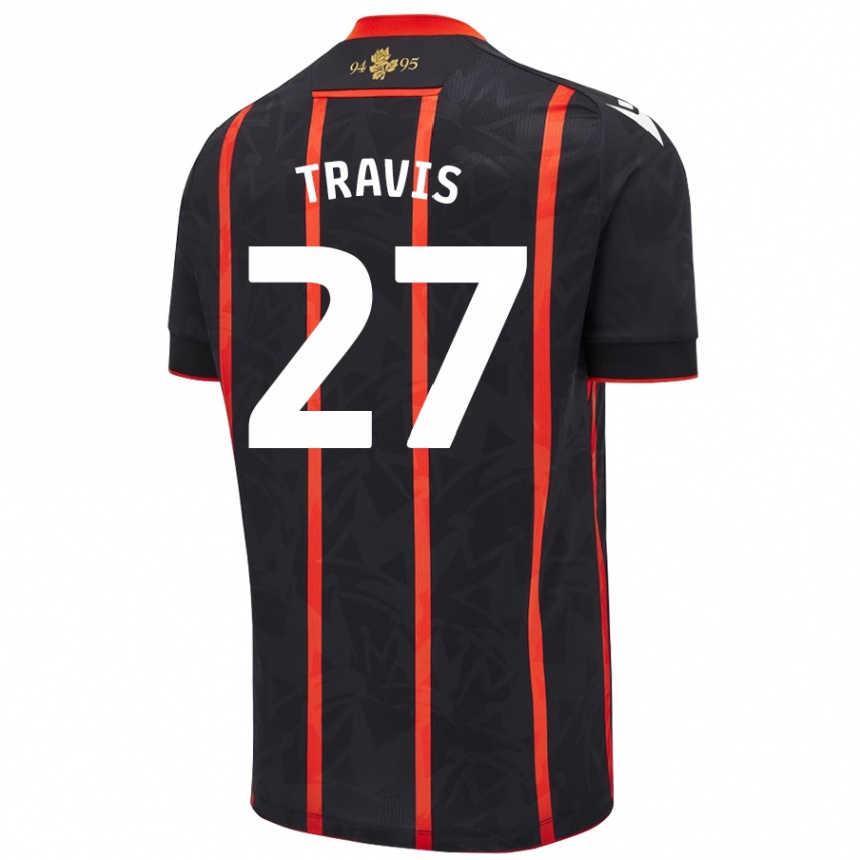 Vyrai Lewis Travis #27 Juoda Raudona Išvykos Marškinėliai 2024/25 T-Shirt