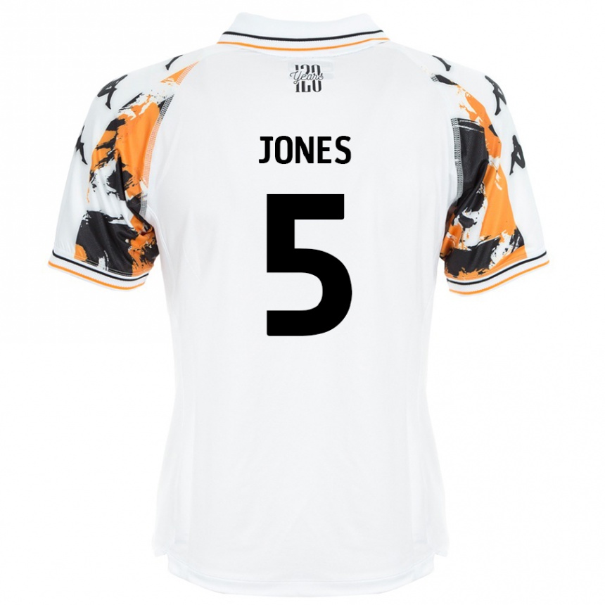 Vyrai Alfie Jones #5 Baltas Išvykos Marškinėliai 2024/25 T-Shirt