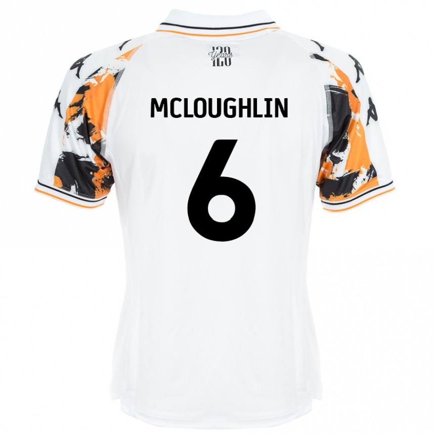 Vyrai Sean Mcloughlin #6 Baltas Išvykos Marškinėliai 2024/25 T-Shirt