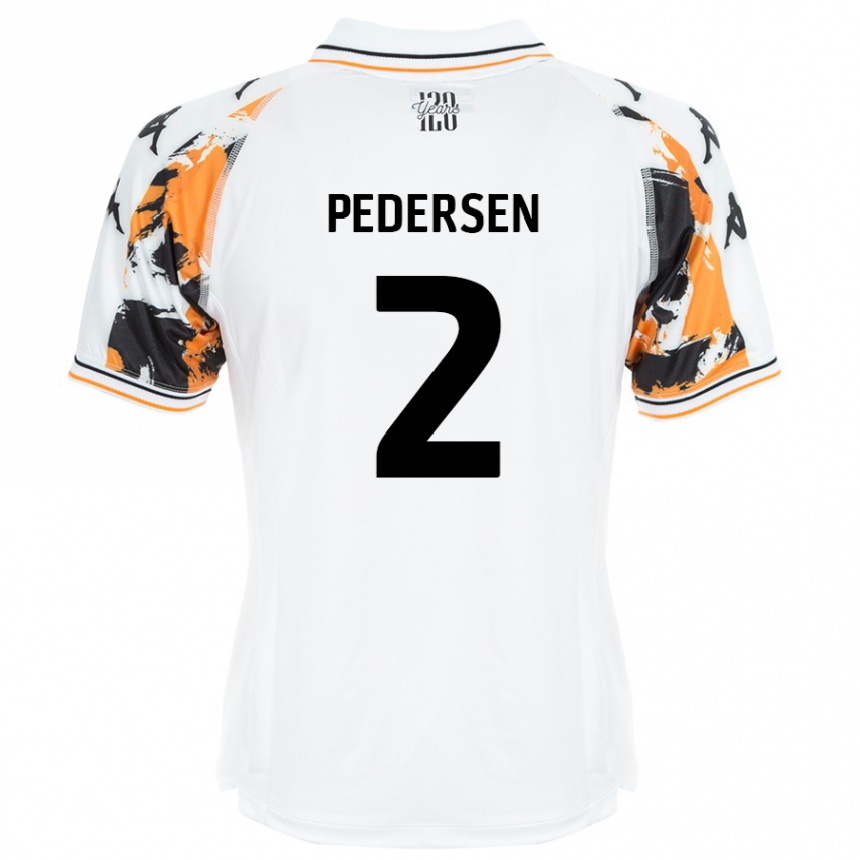 Vyrai Eden Pedersen #2 Baltas Išvykos Marškinėliai 2024/25 T-Shirt