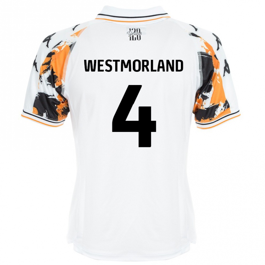 Vyrai Emma Westmorland #4 Baltas Išvykos Marškinėliai 2024/25 T-Shirt