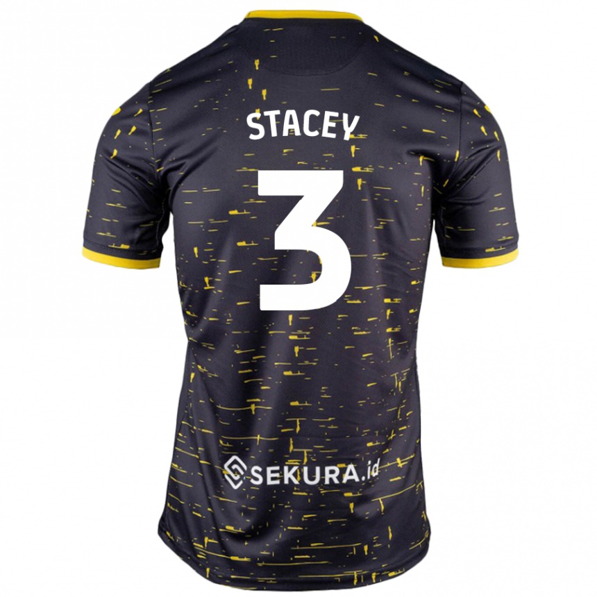 Vyrai Jack Stacey #3 Juoda Geltona Išvykos Marškinėliai 2024/25 T-Shirt