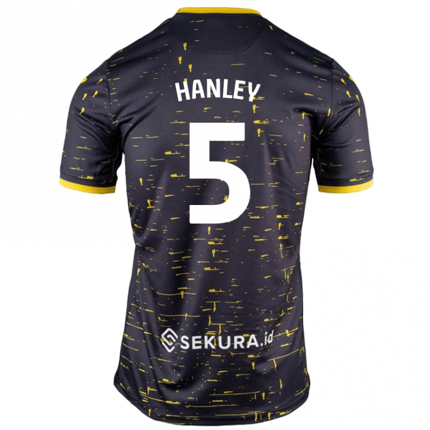 Vyrai Grant Hanley #5 Juoda Geltona Išvykos Marškinėliai 2024/25 T-Shirt