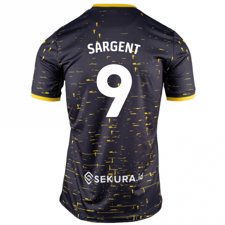 Vyrai Josh Sargent #9 Juoda Geltona Išvykos Marškinėliai 2024/25 T-Shirt