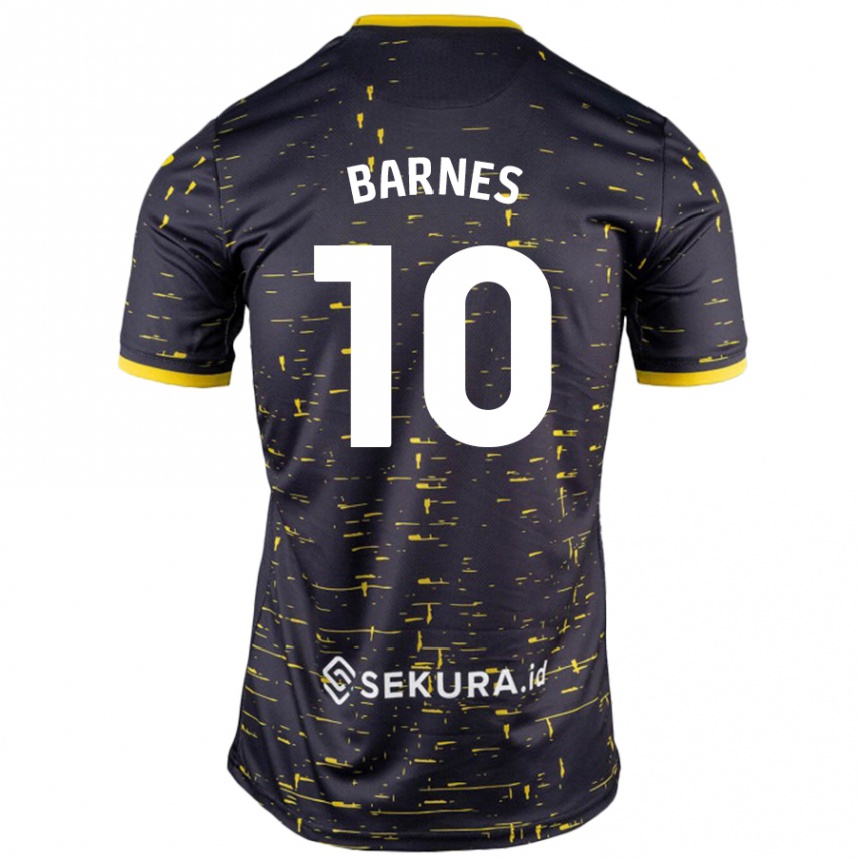 Vyrai Ashley Barnes #10 Juoda Geltona Išvykos Marškinėliai 2024/25 T-Shirt