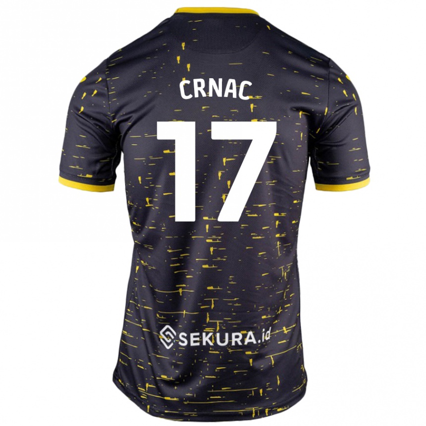 Vyrai Ante Crnac #17 Juoda Geltona Išvykos Marškinėliai 2024/25 T-Shirt