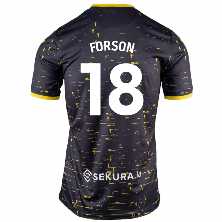 Vyrai Amankwah Forson #18 Juoda Geltona Išvykos Marškinėliai 2024/25 T-Shirt