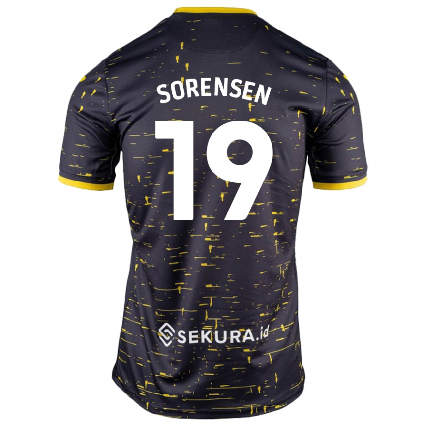 Vyrai Jacob Lungi Sørensen #19 Juoda Geltona Išvykos Marškinėliai 2024/25 T-Shirt