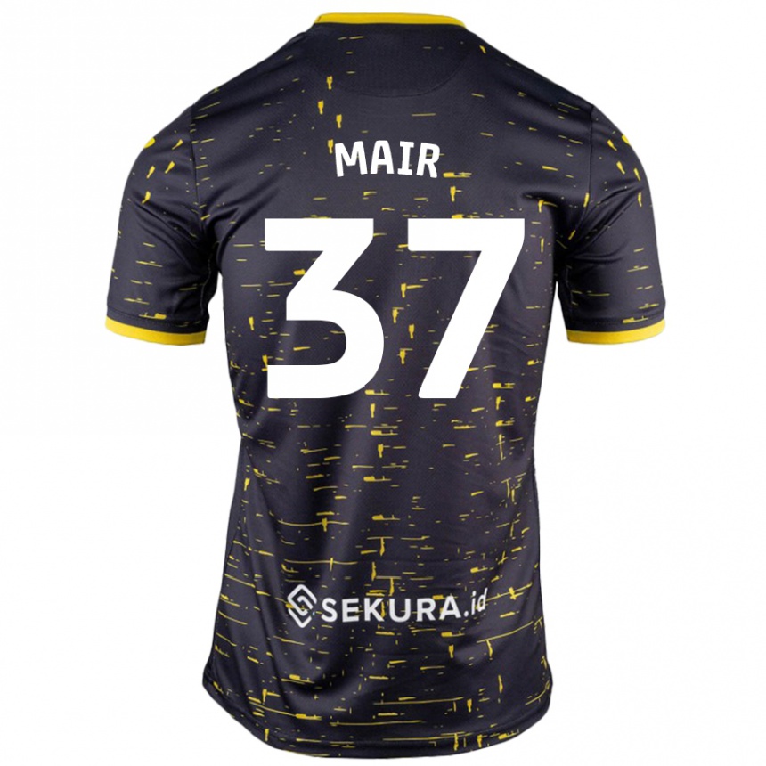 Vyrai Archie Mair #37 Juoda Geltona Išvykos Marškinėliai 2024/25 T-Shirt