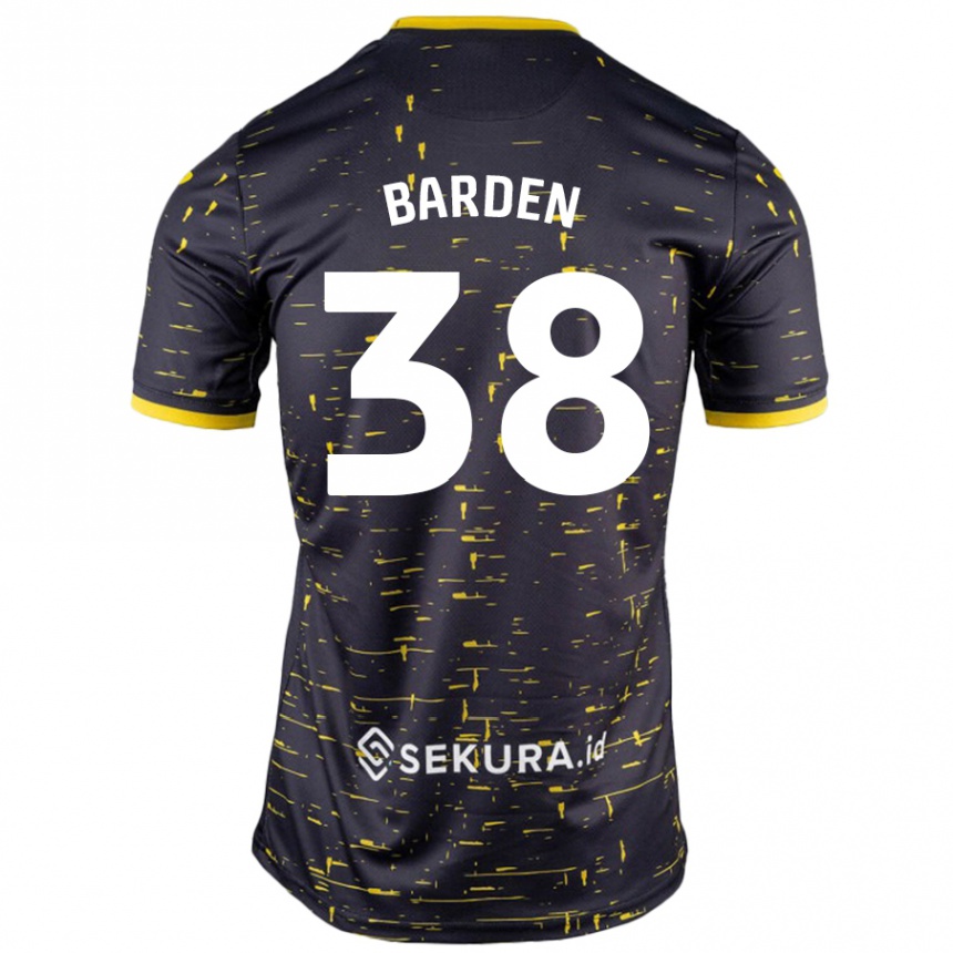 Vyrai Daniel Barden #38 Juoda Geltona Išvykos Marškinėliai 2024/25 T-Shirt