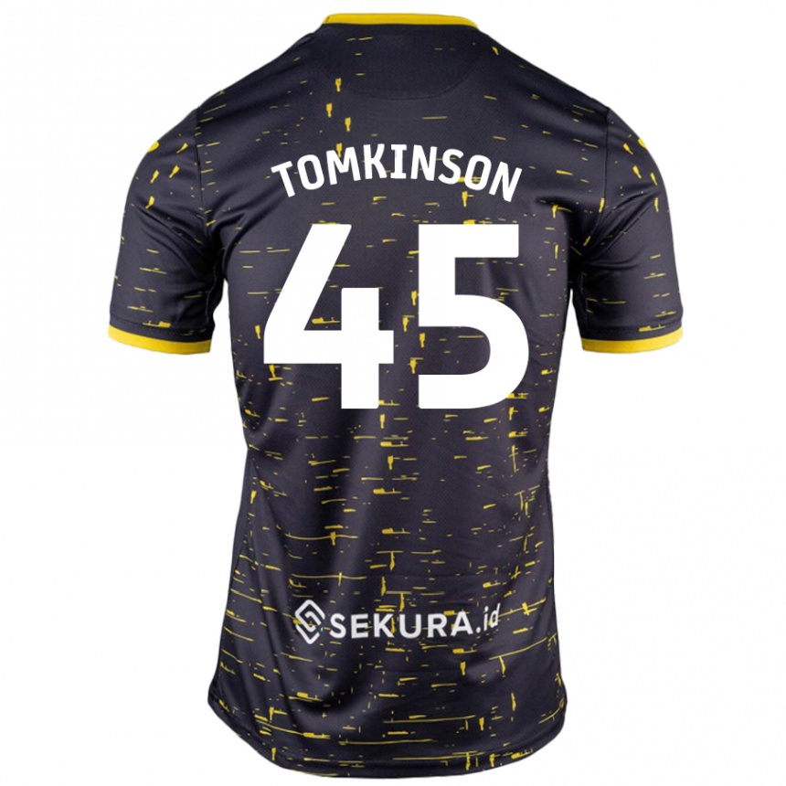 Vyrai Jonathan Tomkinson #45 Juoda Geltona Išvykos Marškinėliai 2024/25 T-Shirt