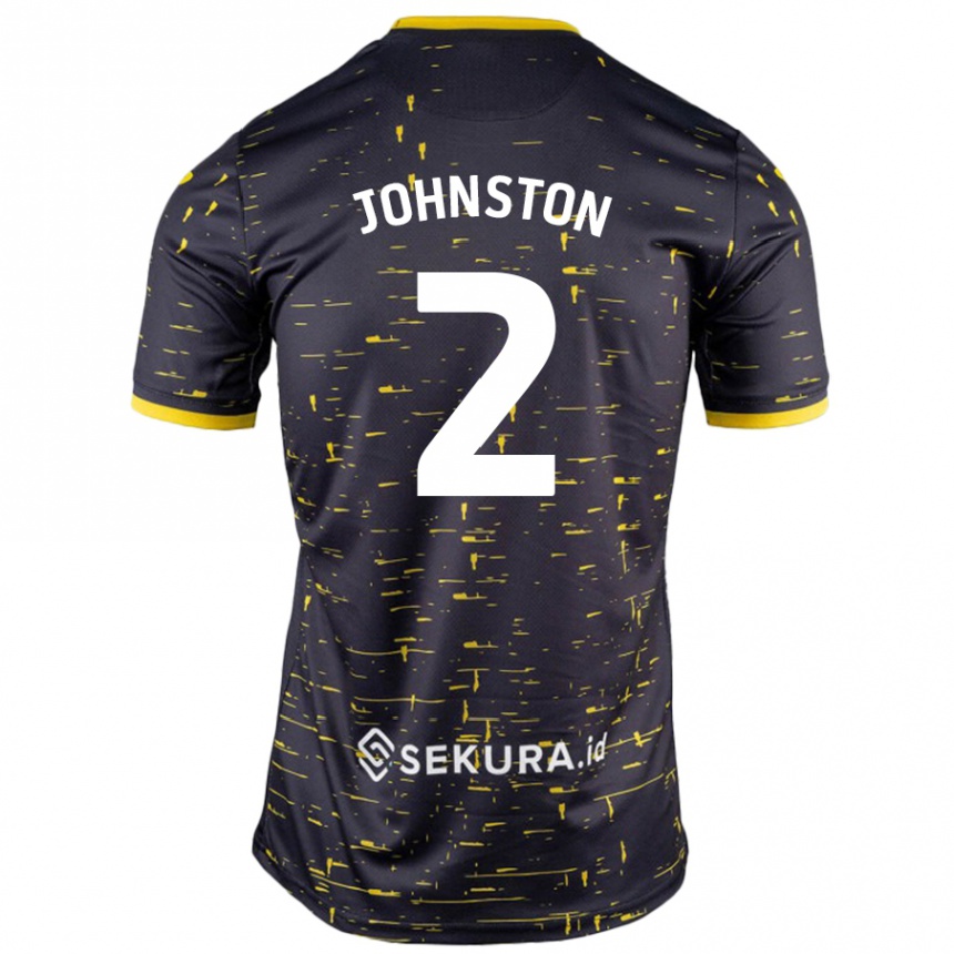 Vyrai Chardonnay Johnston #2 Juoda Geltona Išvykos Marškinėliai 2024/25 T-Shirt