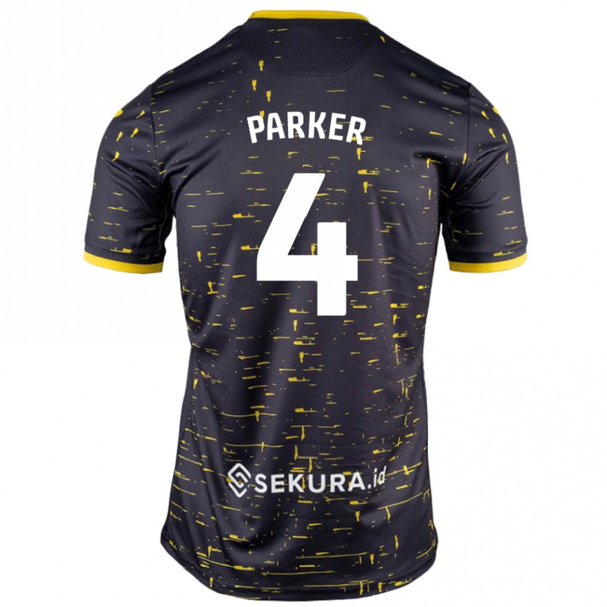 Vyrai Alice Parker #4 Juoda Geltona Išvykos Marškinėliai 2024/25 T-Shirt