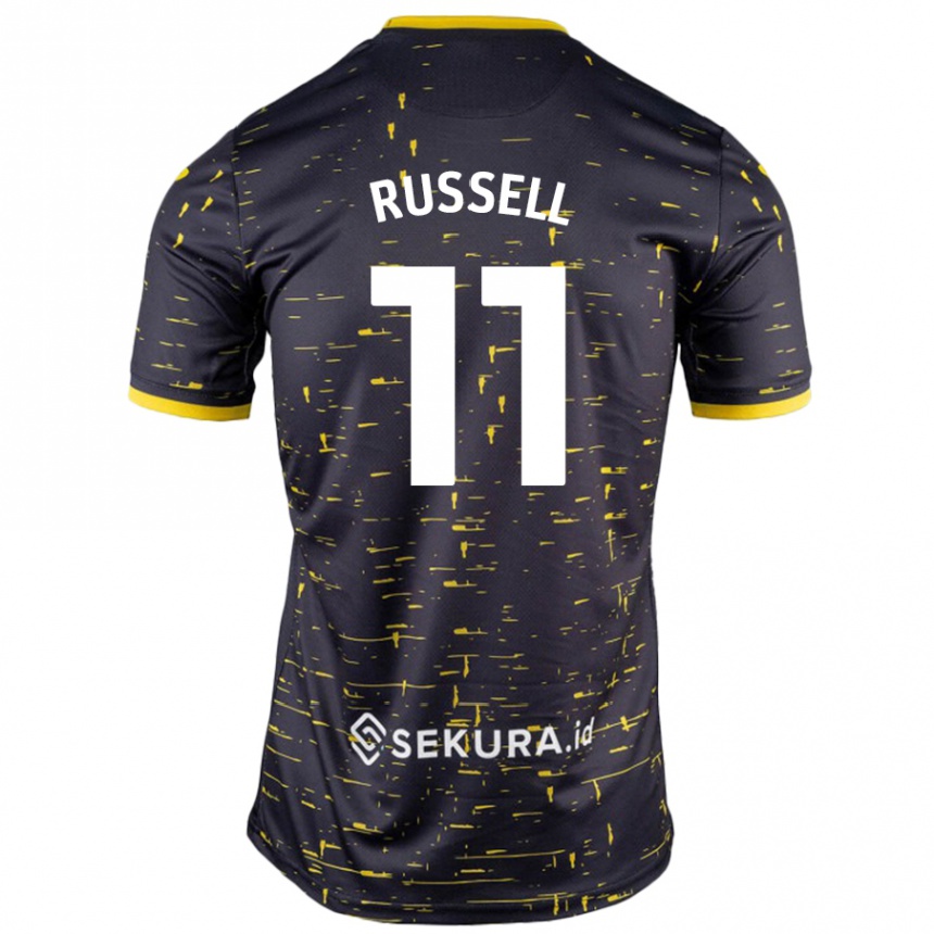 Vyrai Rebecca Russell #11 Juoda Geltona Išvykos Marškinėliai 2024/25 T-Shirt