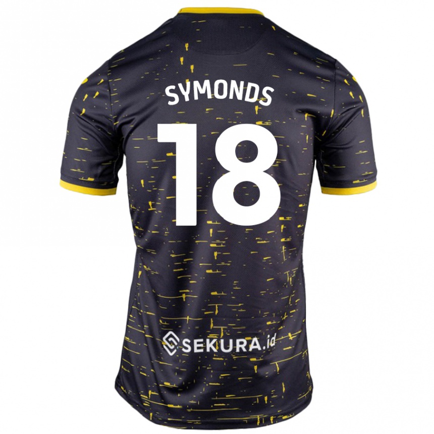 Vyrai Freya Symonds #18 Juoda Geltona Išvykos Marškinėliai 2024/25 T-Shirt